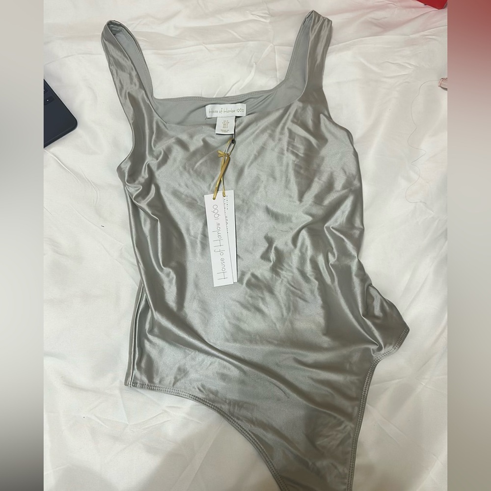 House of Harlow Silver Bodysuit